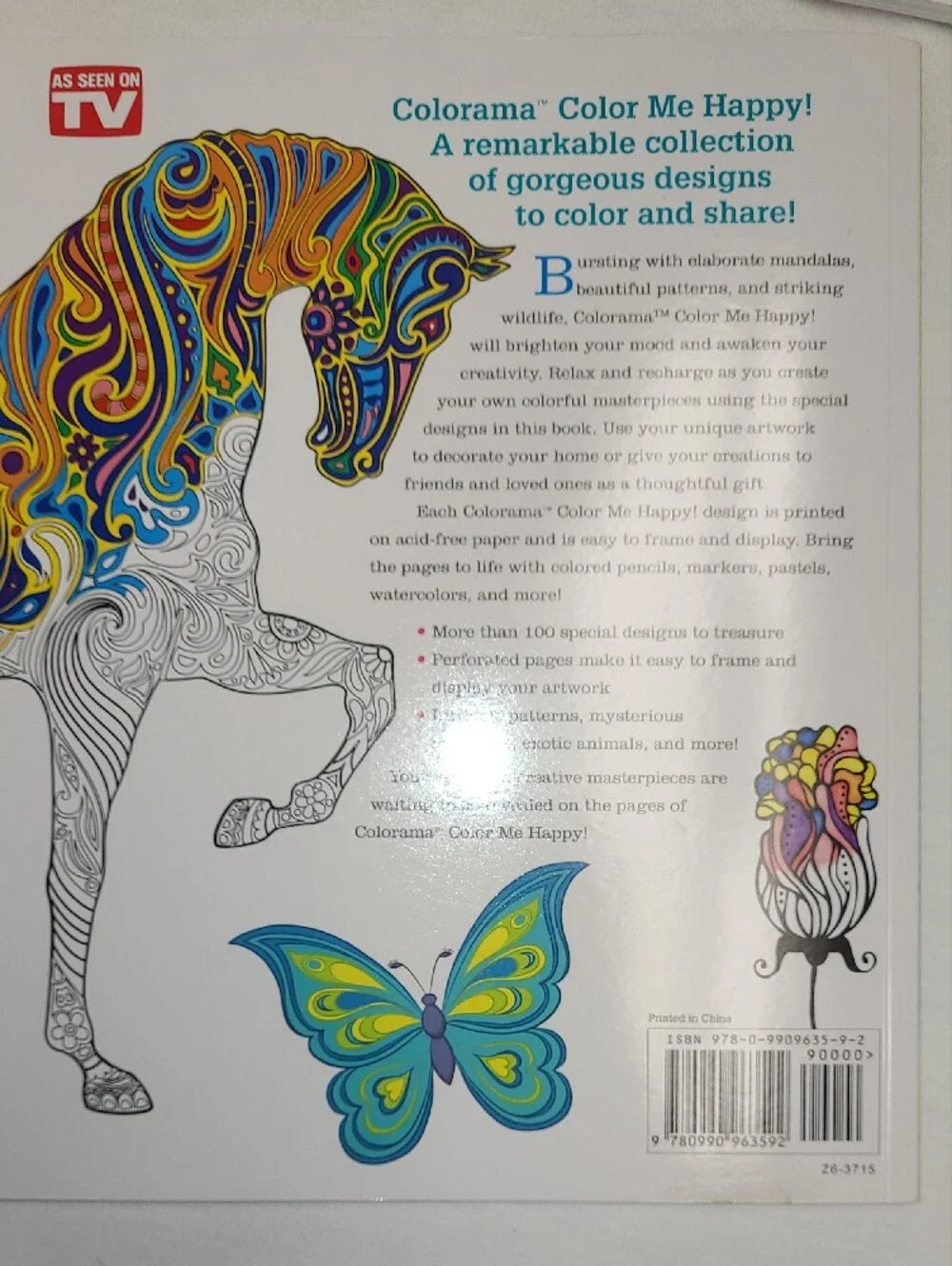Bundle of 3 Adult Coloring Books - Folk Art, Fabulous 50's Fashions, Colorama